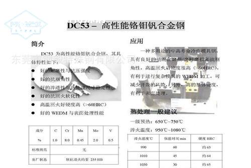 DC53模具鋼技術(shù)規(guī)范載于日本工業(yè)的JIS標(biāo)準(zhǔn)G4404